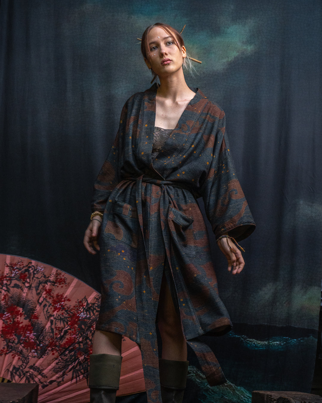 Classic Kimono / Chinese Silk - Raw Stripes SHOGUNSEA
